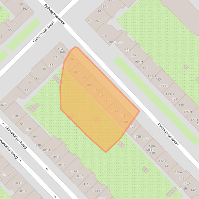 Kaart van postcodegebied 1098GG.