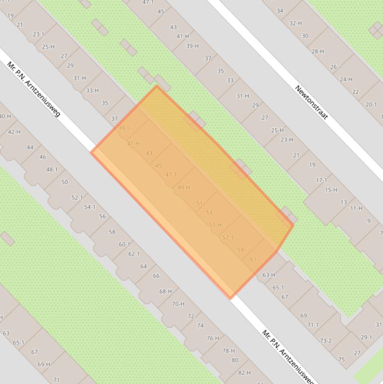 Kaart van postcodegebied 1098GL.