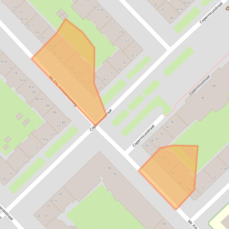 Kaart van postcodegebied 1098GM.