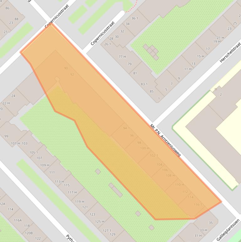 Kaart van postcodegebied 1098GT.