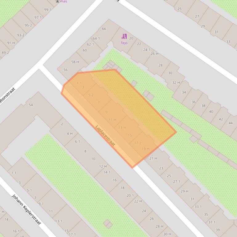 Kaart van postcodegebied 1098HP.