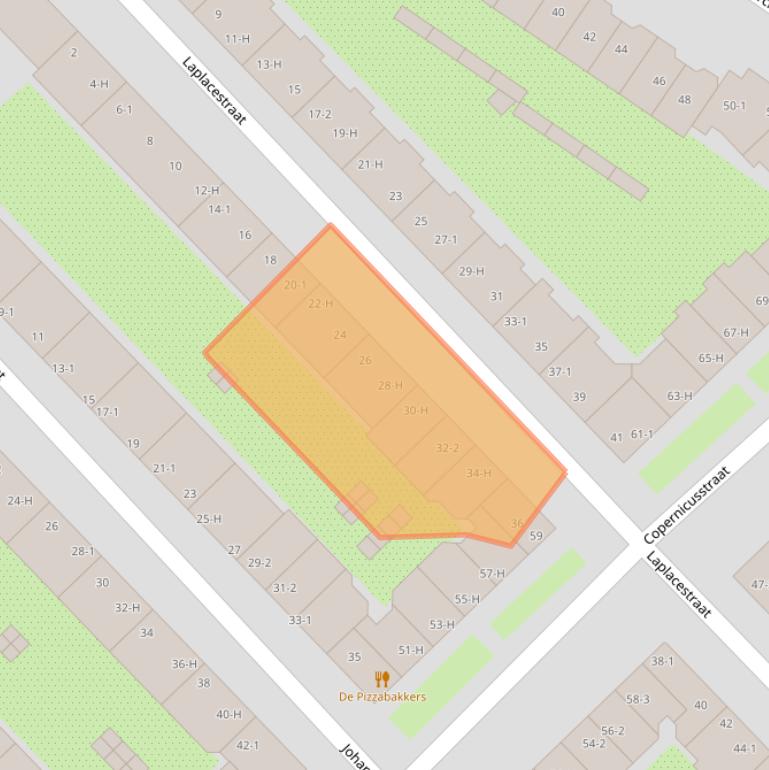 Kaart van postcodegebied 1098HW.