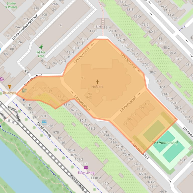 Kaart van postcodegebied 1098KT.