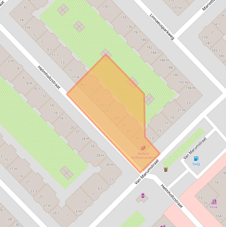 Kaart van postcodegebied 1098LD.