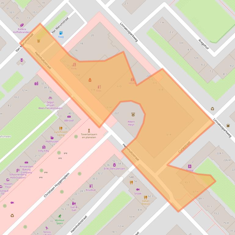 Kaart van postcodegebied 1098LE.