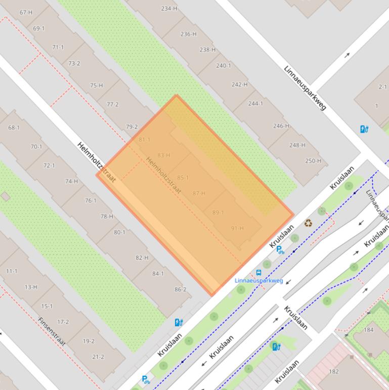 Kaart van postcodegebied 1098LH.