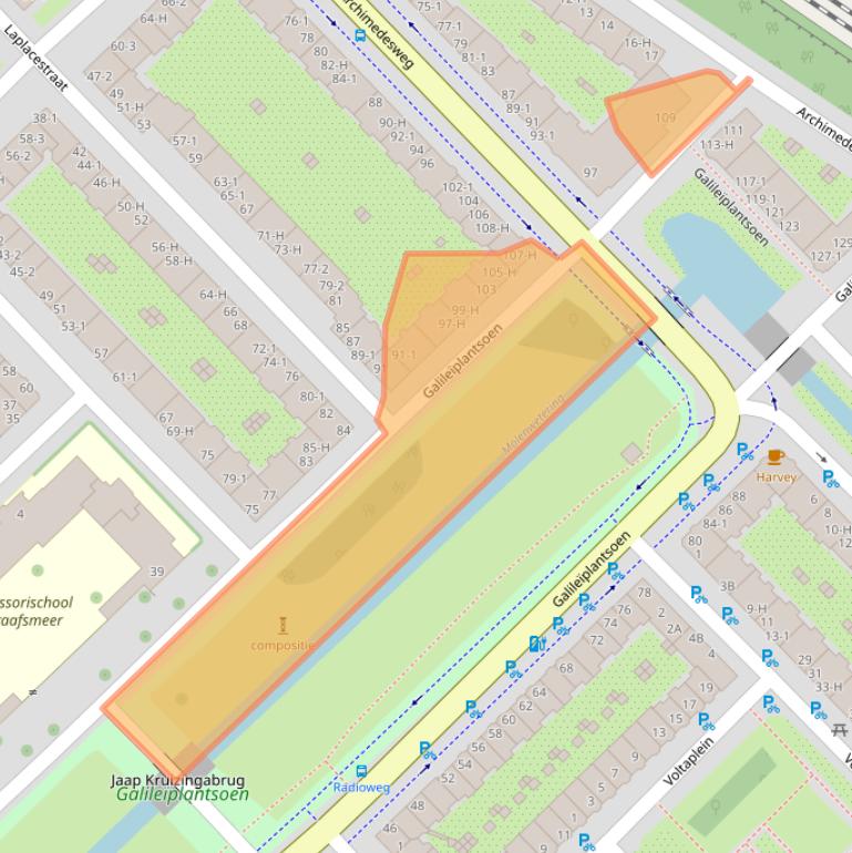 Kaart van postcodegebied 1098LX.