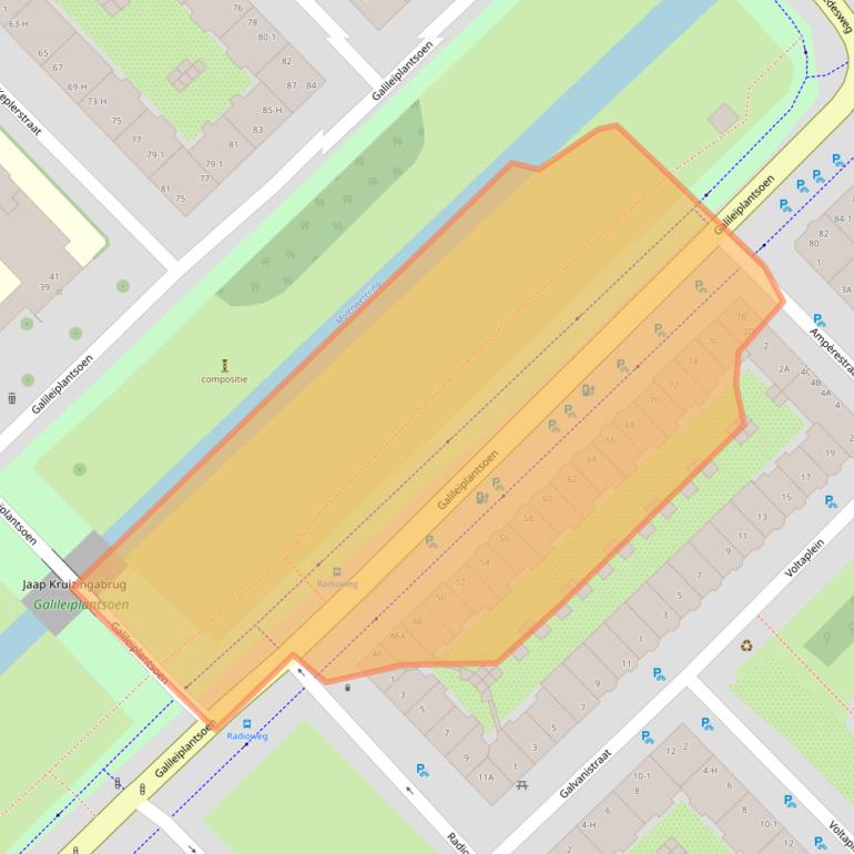 Kaart van postcodegebied 1098NB.