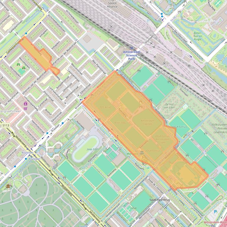 Kaart van postcodegebied 1098NG.