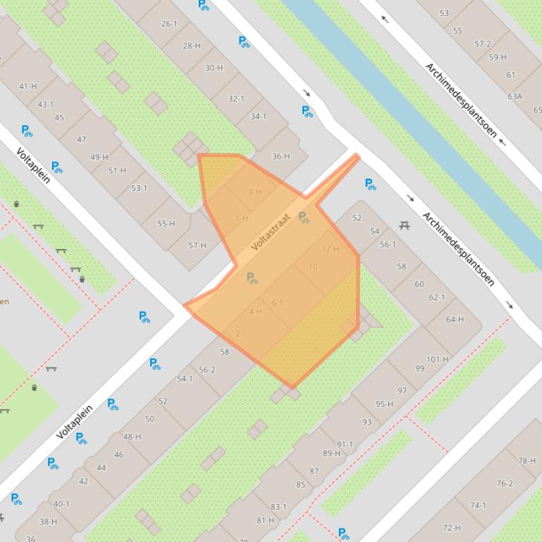 Kaart van postcodegebied 1098NT.