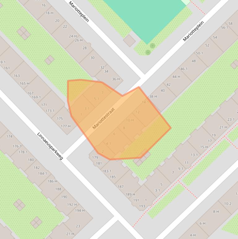 Kaart van postcodegebied 1098NV.