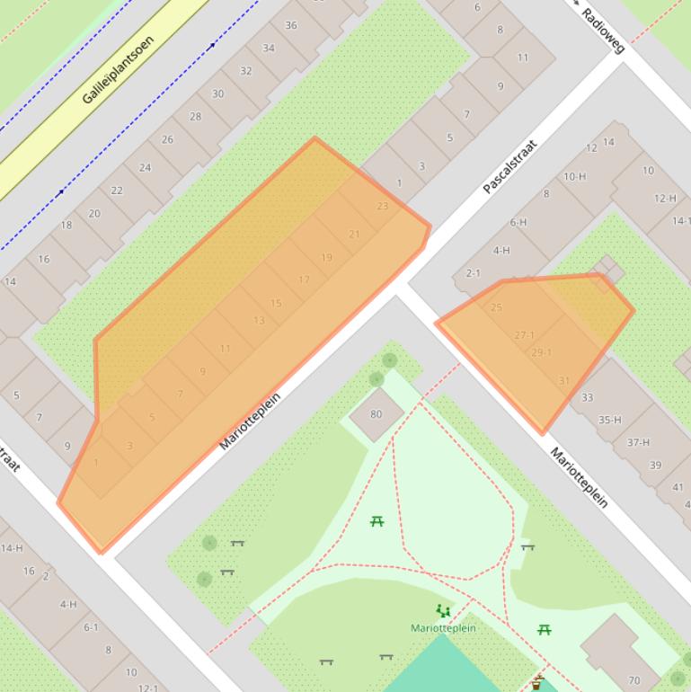 Kaart van postcodegebied 1098NW.