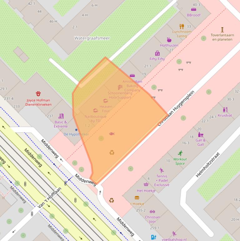 Kaart van postcodegebied 1098PZ.