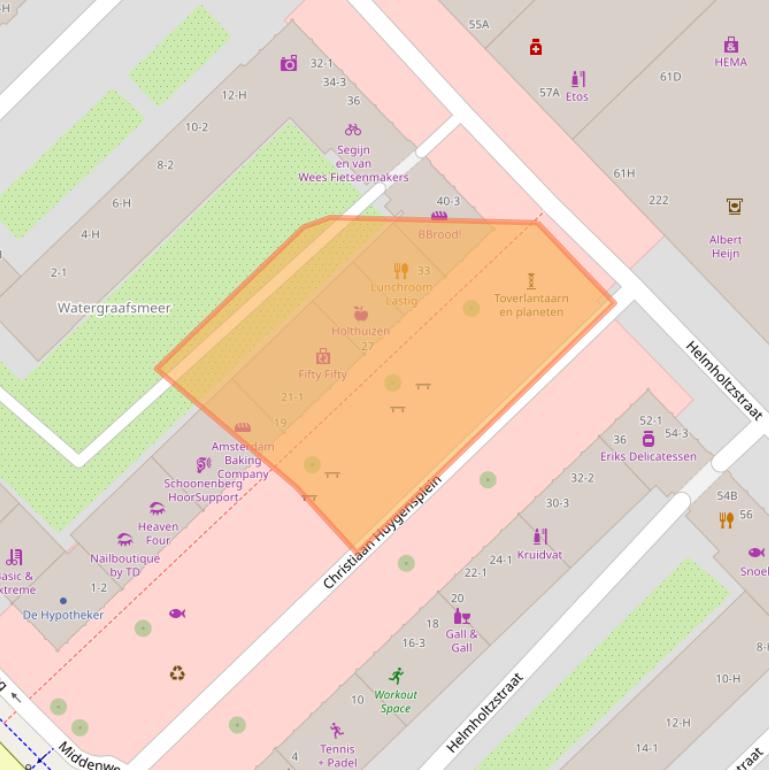 Kaart van postcodegebied 1098RA.