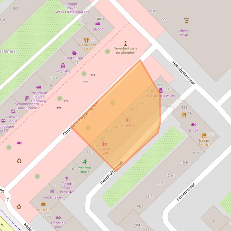 Kaart van postcodegebied 1098RC.