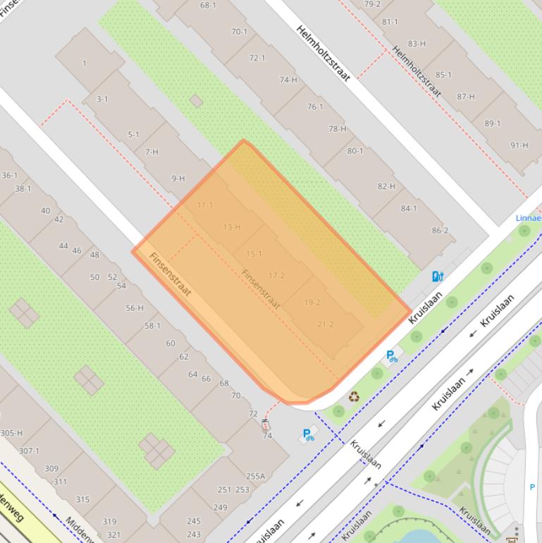 Kaart van postcodegebied 1098RE.