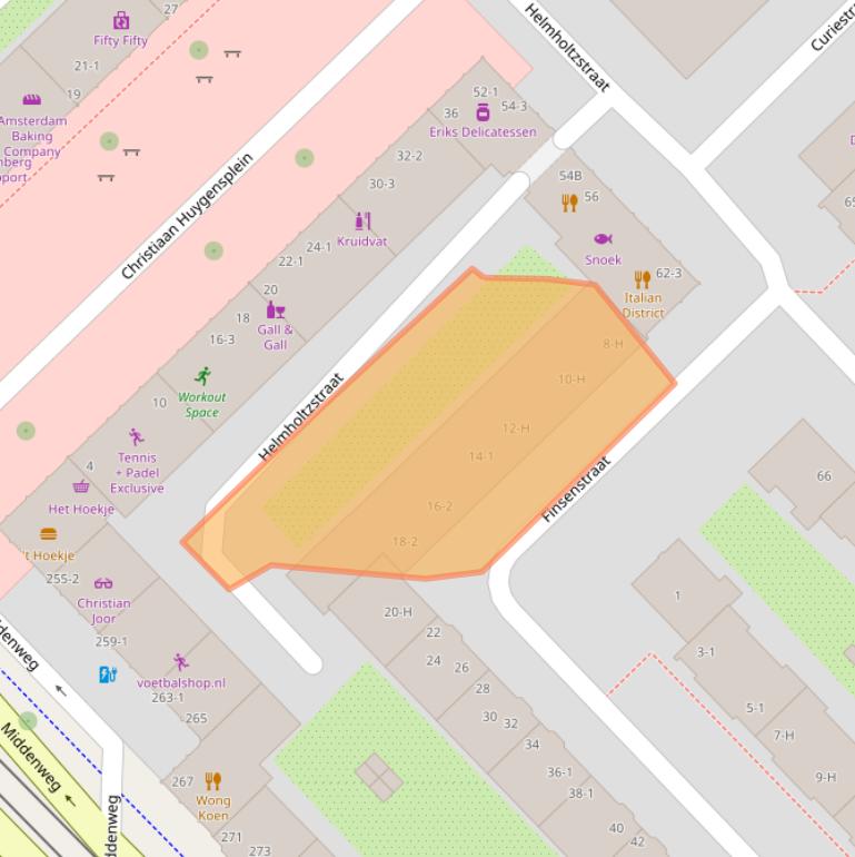 Kaart van postcodegebied 1098RG.