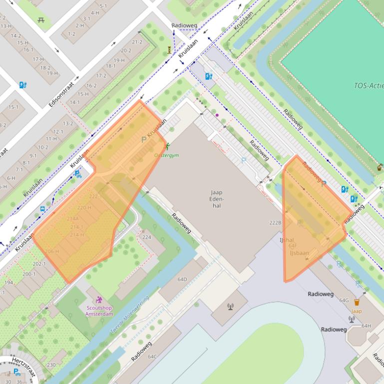 Kaart van postcodegebied 1098SL.