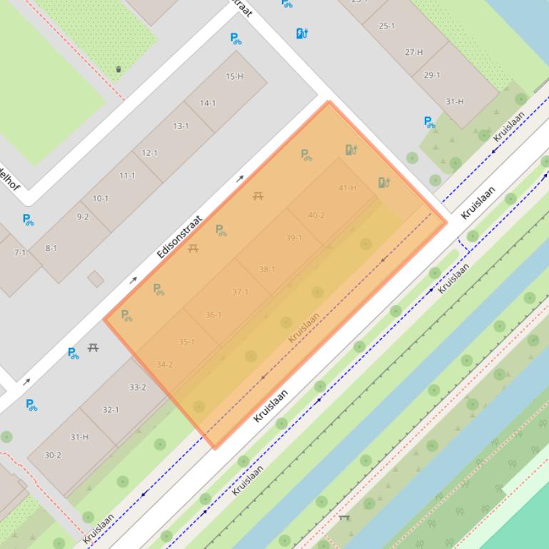 Kaart van postcodegebied 1098TD.