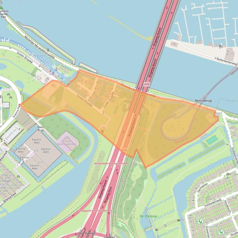 Kaart van postcodegebied 1098TX.