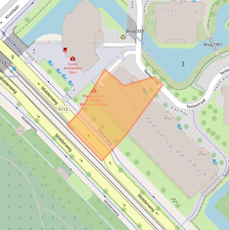 Kaart van postcodegebied 1098VE.