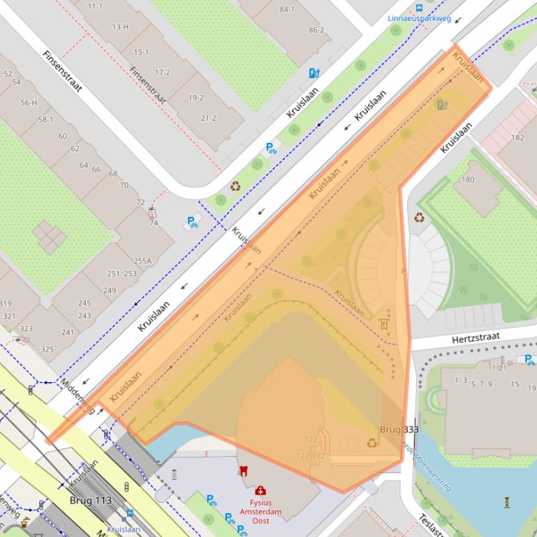 Kaart van postcodegebied 1098VM.