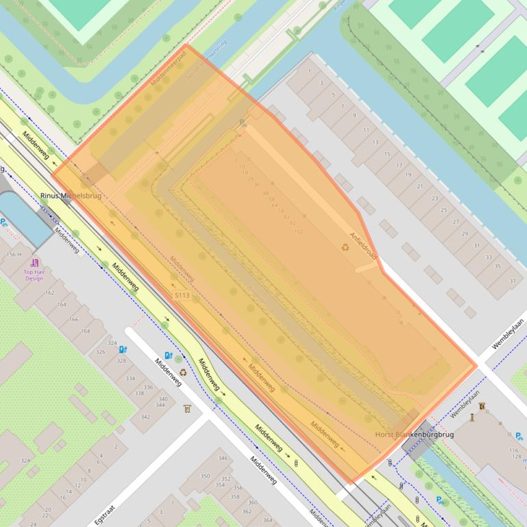 Kaart van postcodegebied 1098WC.