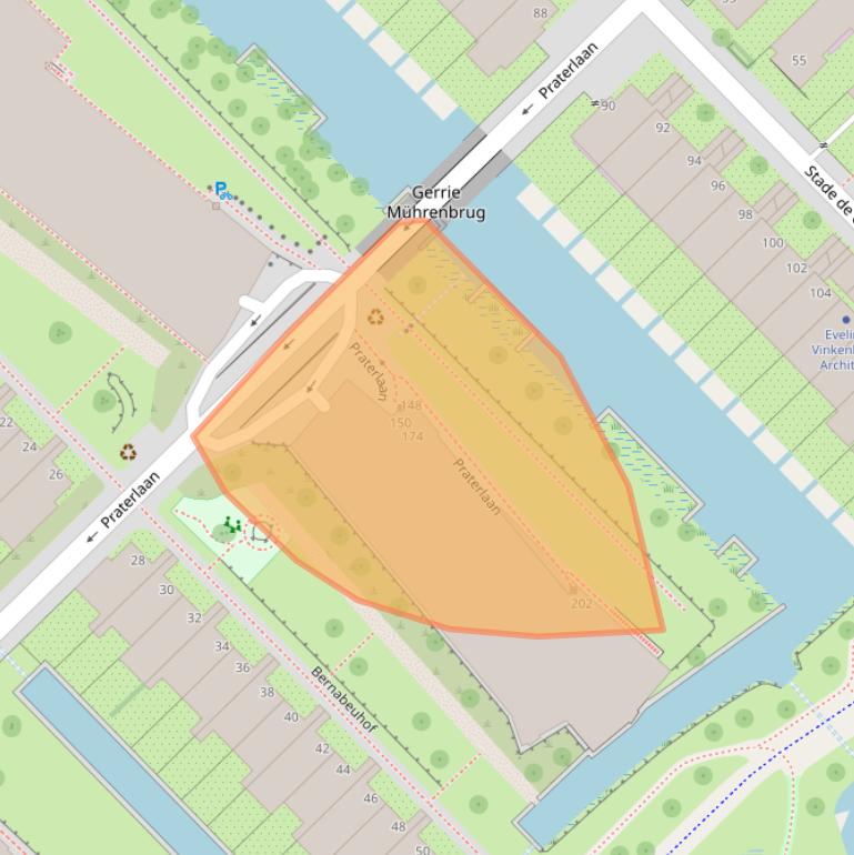 Kaart van postcodegebied 1098WT.