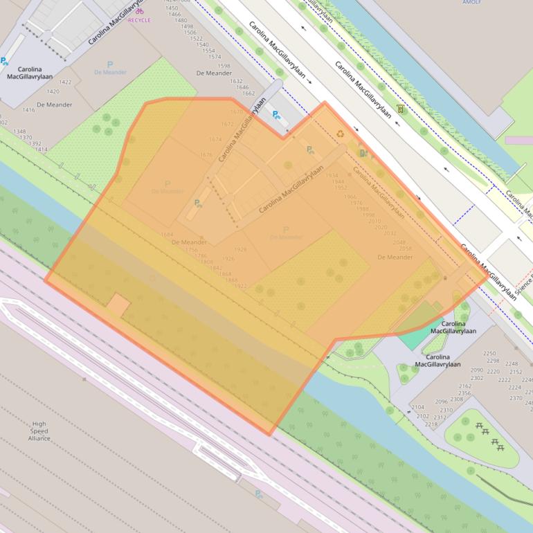 Kaart van postcodegebied 1098XE.