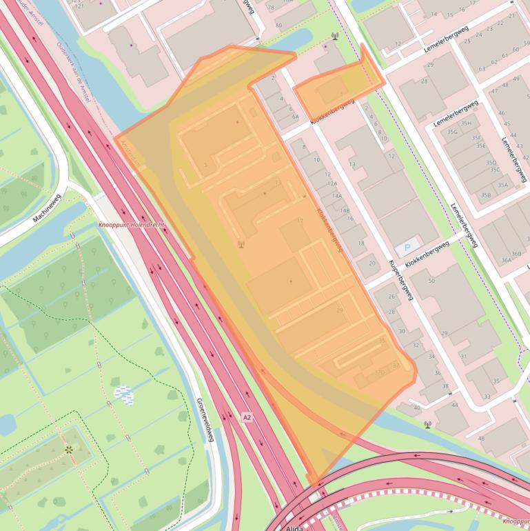 Kaart van postcodegebied 1101AK.
