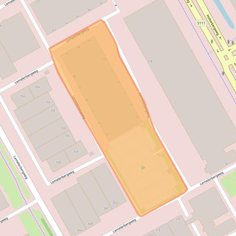 Kaart van postcodegebied 1101AM.