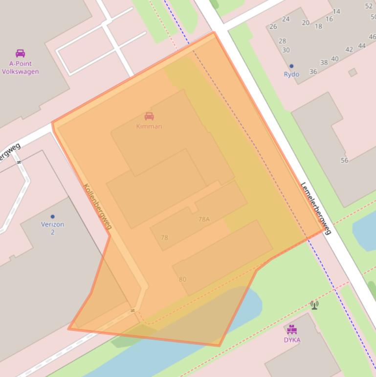 Kaart van postcodegebied 1101AV.