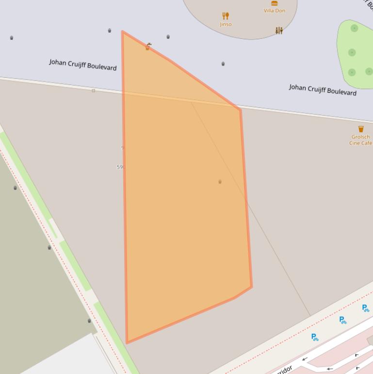 Kaart van postcodegebied 1101BC.