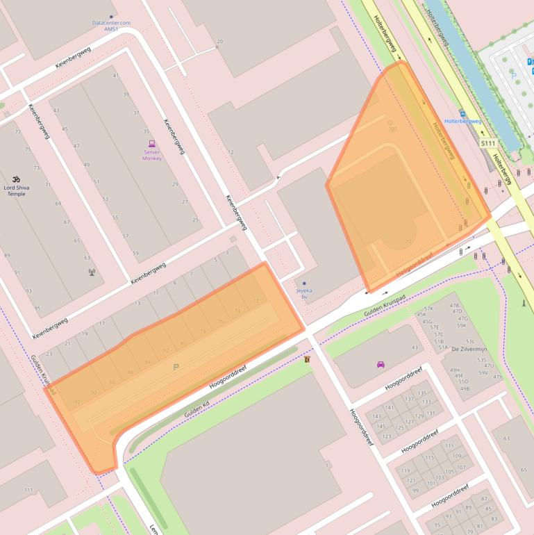 Kaart van postcodegebied 1101BG.