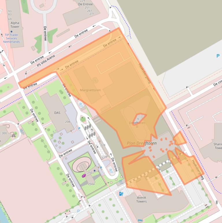 Kaart van postcodegebied 1101BR.