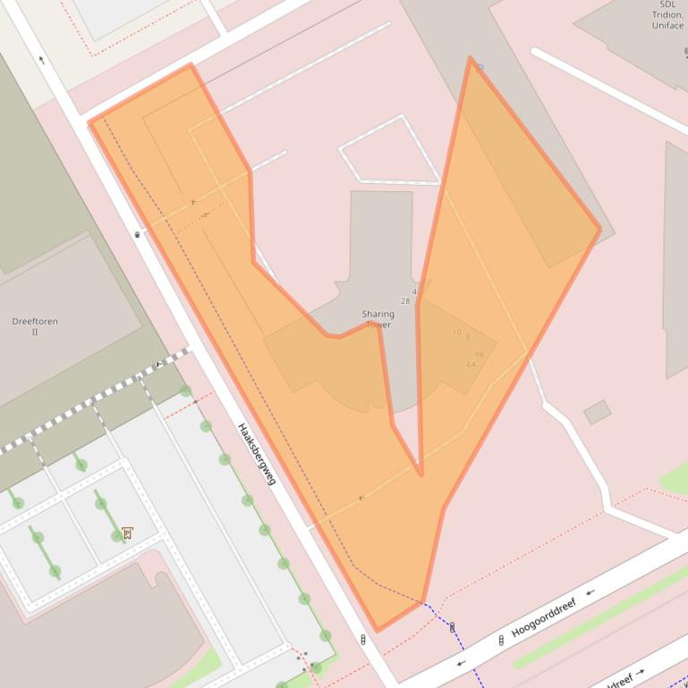 Kaart van postcodegebied 1101BX.