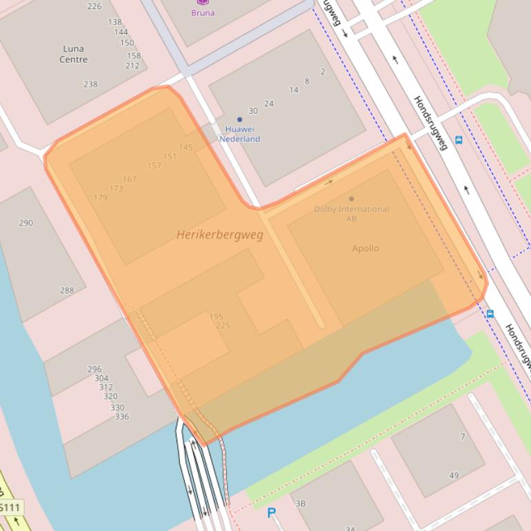 Kaart van postcodegebied 1101CN.