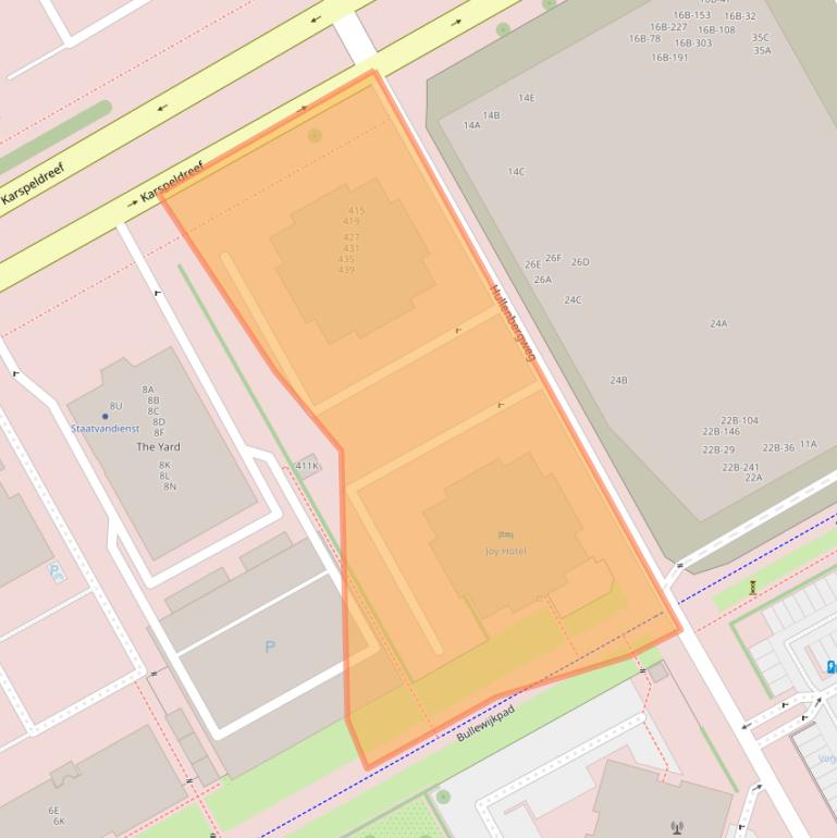 Kaart van postcodegebied 1101CS.