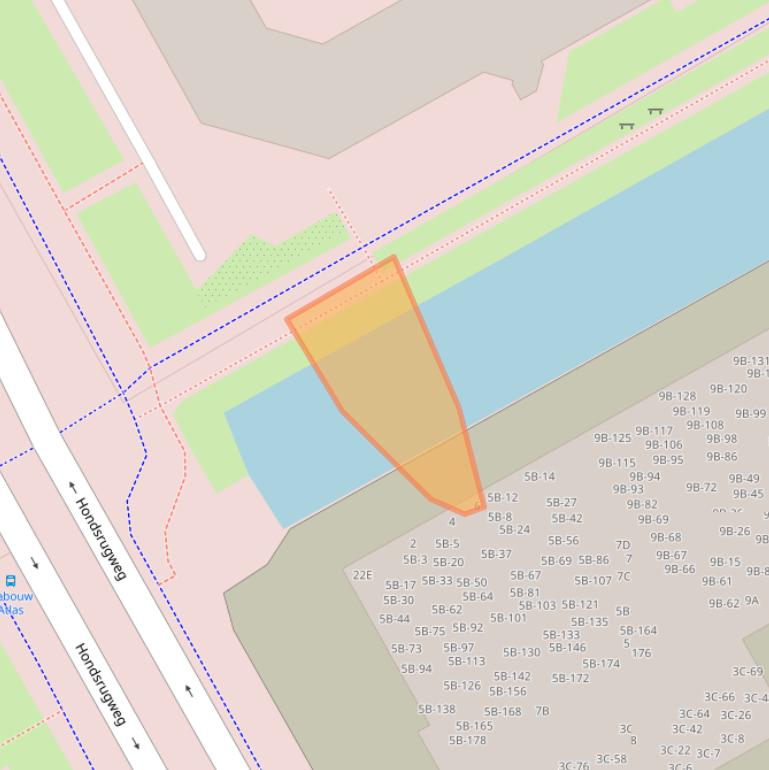 Kaart van postcodegebied 1101DC.