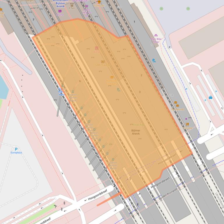 Kaart van postcodegebied 1101DT.