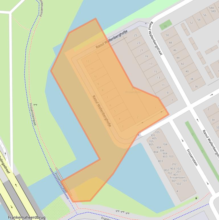 Kaart van postcodegebied 1102AH.