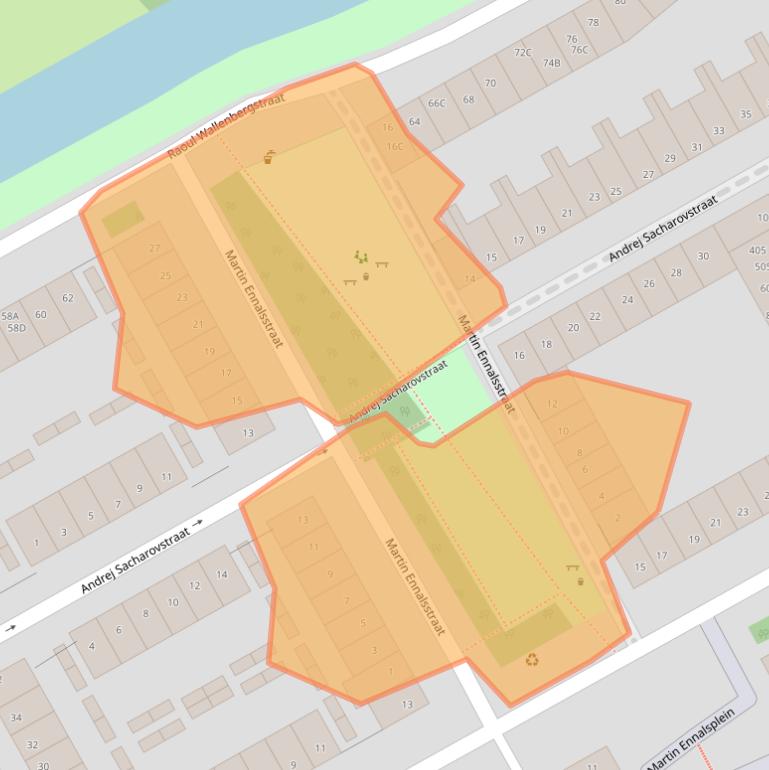 Kaart van postcodegebied 1102AW.