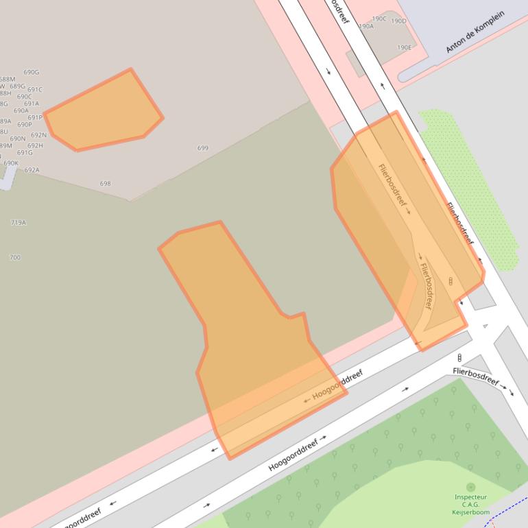 Kaart van postcodegebied 1102BC.