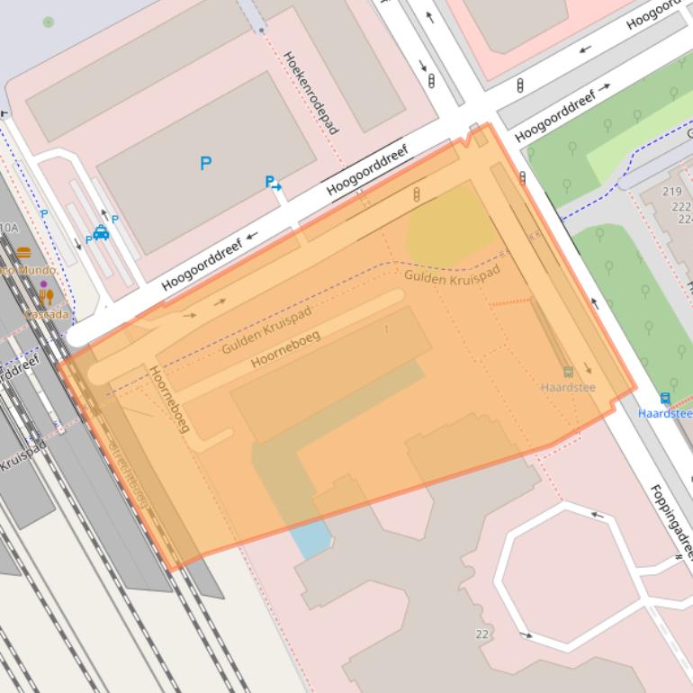 Kaart van postcodegebied 1102BK.