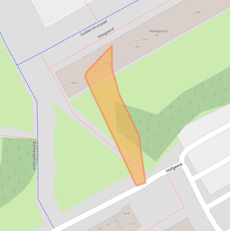 Kaart van postcodegebied 1102CJ.