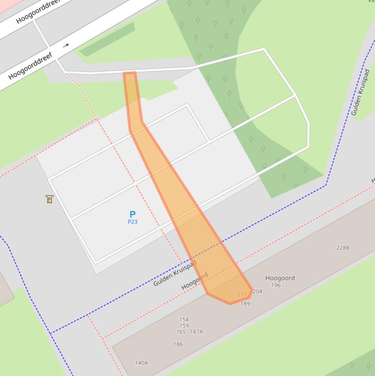 Kaart van postcodegebied 1102CL.