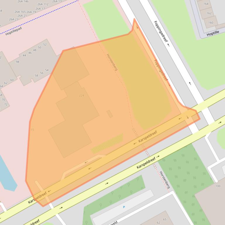 Kaart van postcodegebied 1102CZ.