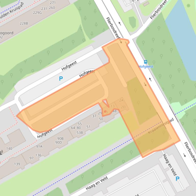 Kaart van postcodegebied 1102EA.