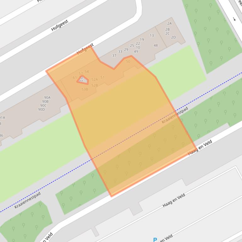 Kaart van postcodegebied 1102EC.