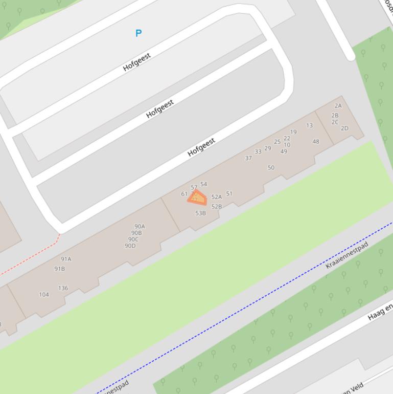 Kaart van postcodegebied 1102ED.